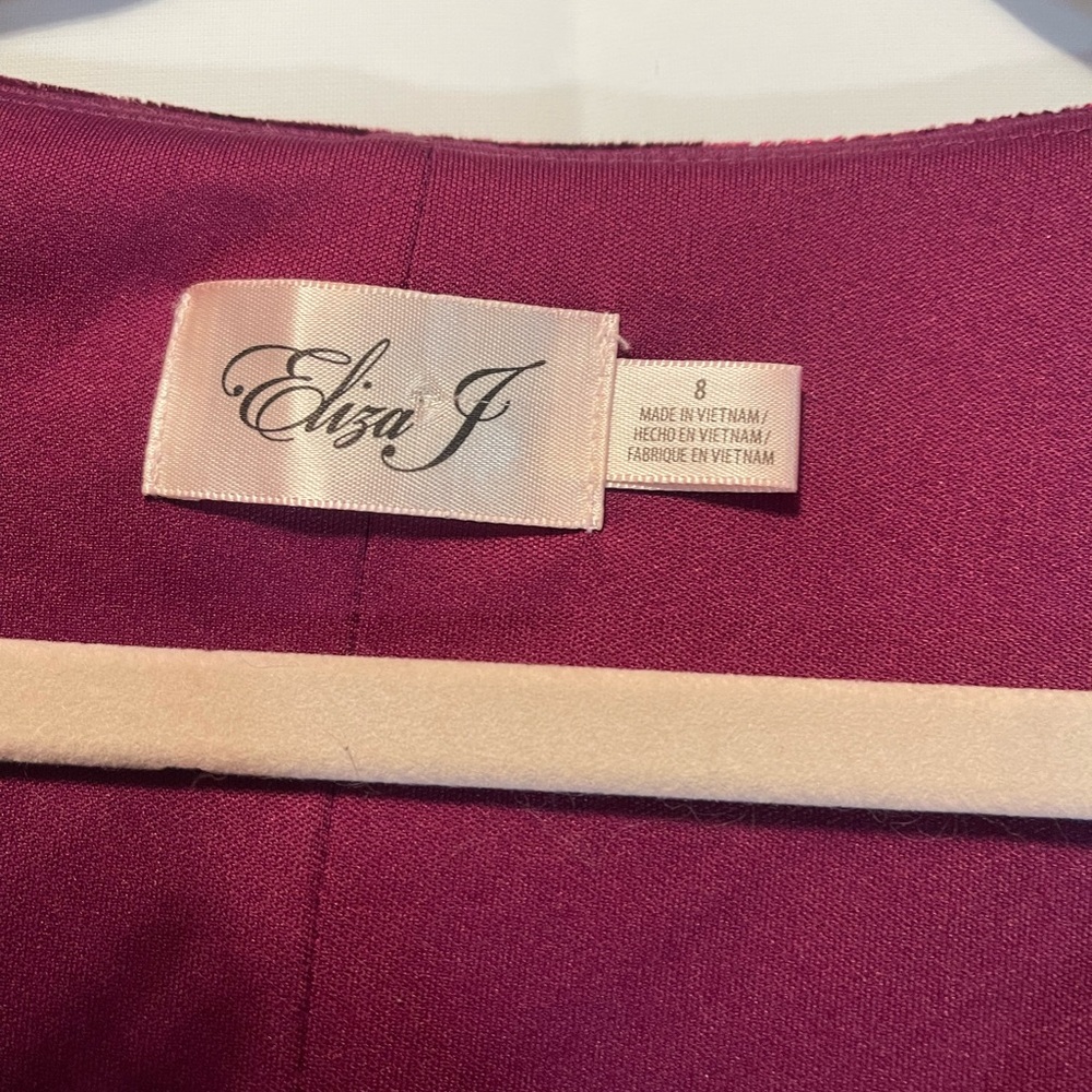 Eliza J Burgundy High Low Dress